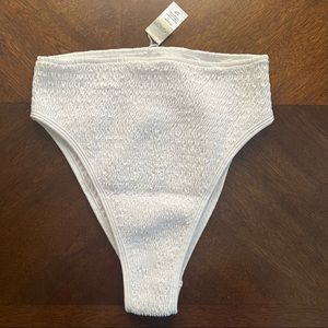 White High Waist L*Space bikini bottoms